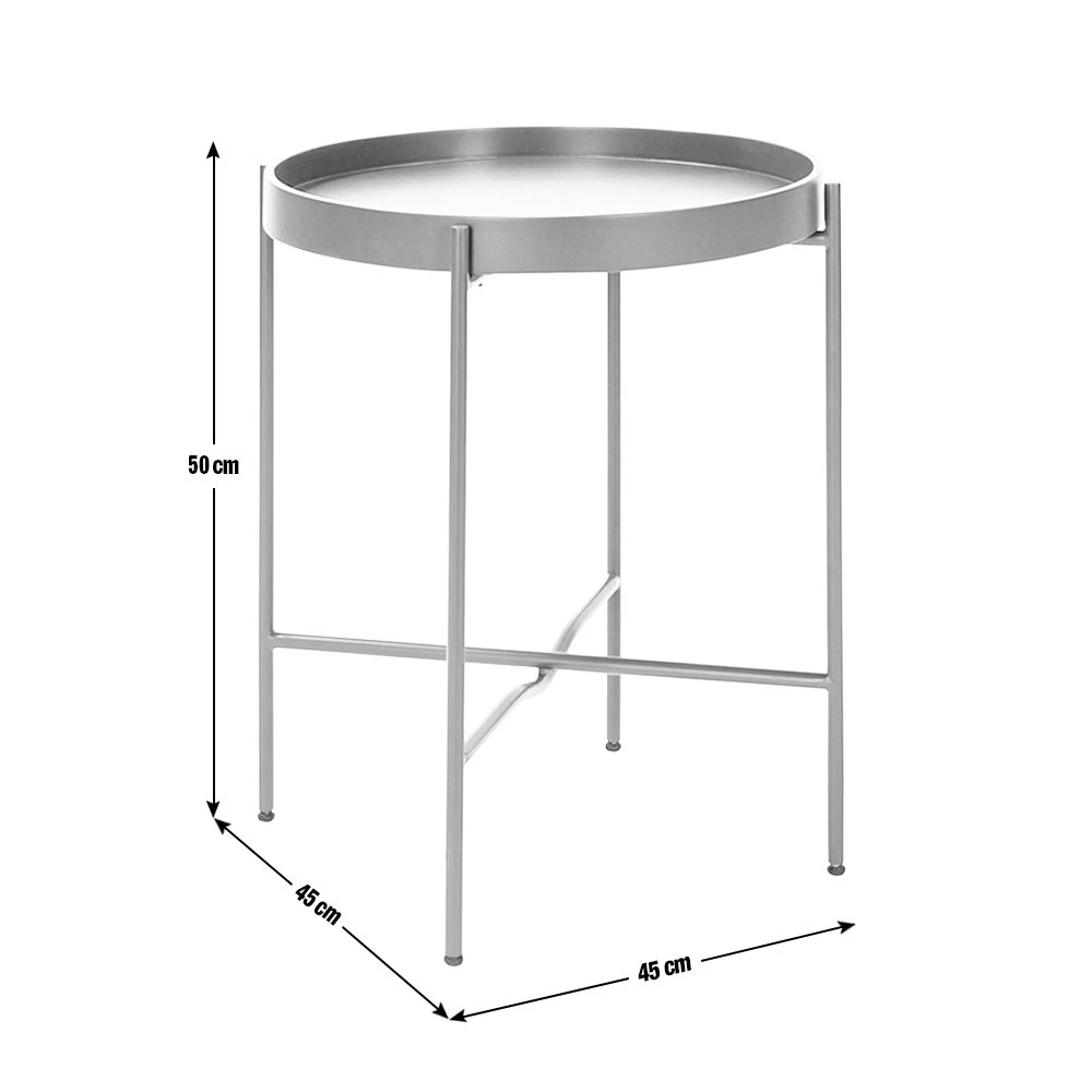 The Surprise Price - Habitat Metal Circular Bedside Table Dark Grey Furniture 8 The Surprise Price - Habitat Metal Circular Bedside Table Dark Grey Furniture - Image 8
