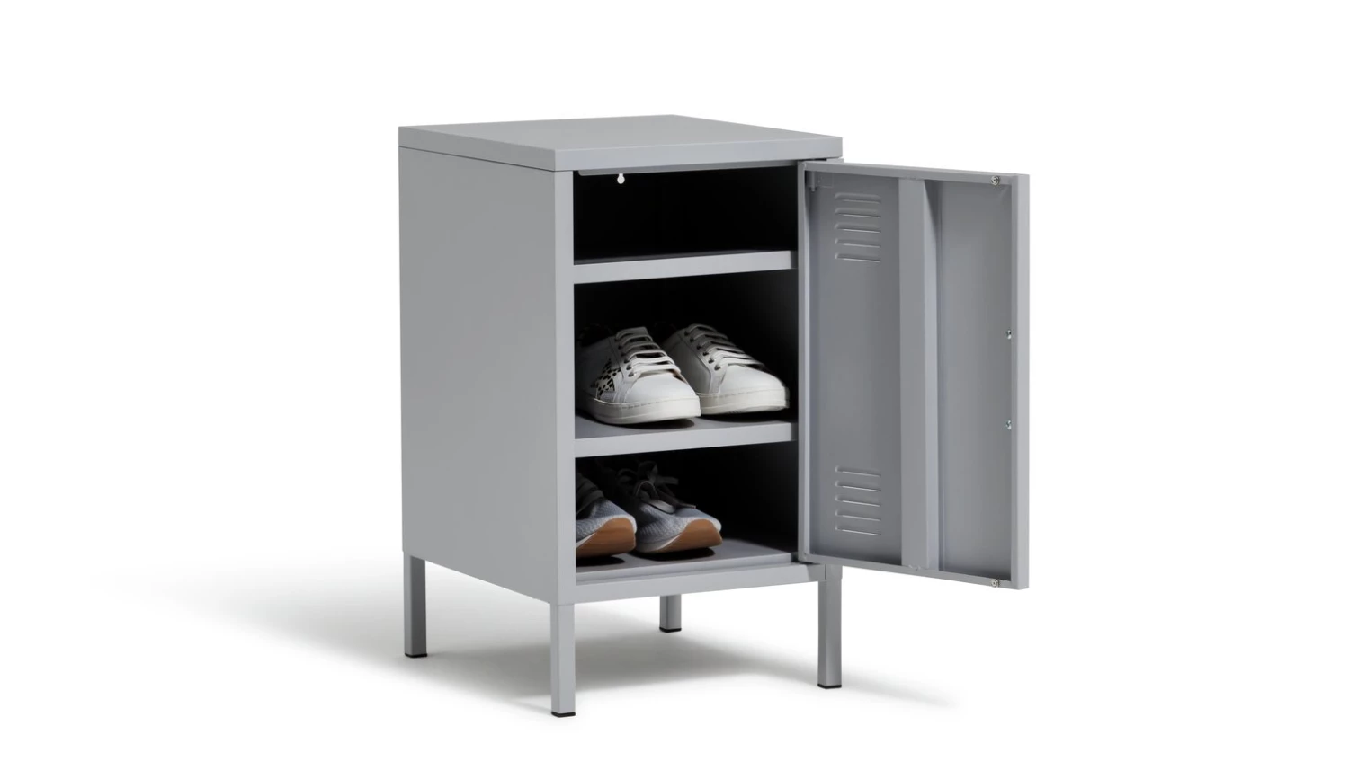 Free Shipping - Habitat Short 1 Door 2 Shelf Locker Grey Storage Units 6 Free Shipping - Habitat Short 1 Door 2 Shelf Locker Grey Storage Units - Image 6