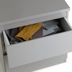 Flash Sale - Habitat Jenson 2 Drawer Bedside Table Grey Gloss Bedside Tables -Furniture Tables store online unnamed file 1060