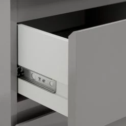 Flash Sale - Habitat Jenson 2 Drawer Bedside Table Grey Gloss Bedside Tables -Furniture Tables store online unnamed file 1062