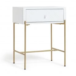 Shipping Included - Habitat Barcelona 1 Drawer Bedside Table White Bedside Tables