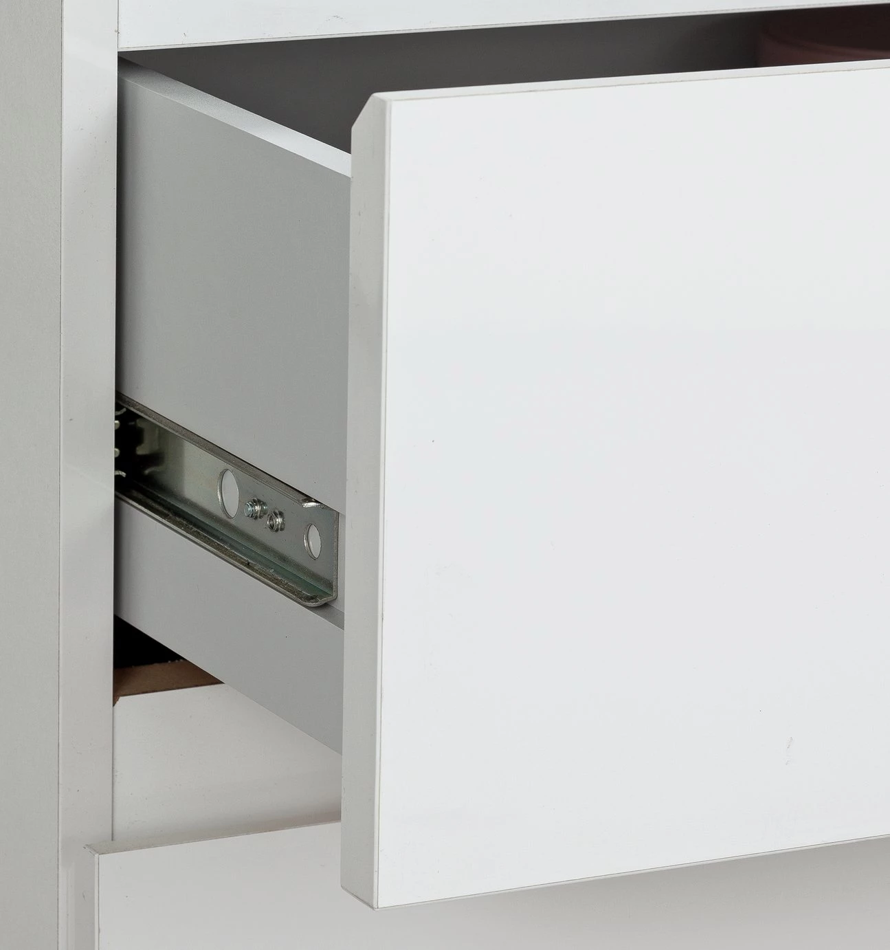 Free Shipping - Habitat Jenson Gloss 2 Bedside Tables Set White Grey Furniture 4 Free Shipping - Habitat Jenson Gloss 2 Bedside Tables Set White Grey Furniture - Image 4