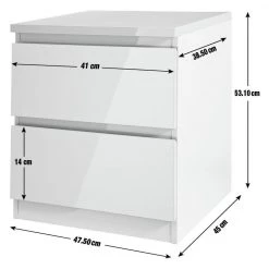 Free Shipping - Habitat Jenson Gloss 2 Bedside Tables Set White Grey Furniture 16 Free Shipping - Habitat Jenson Gloss 2 Bedside Tables Set White Grey Furniture -Furniture Tables store online unnamed file 1106