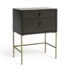 Best Price - Habitat Barcelona 2 Drawer Bedside Table Charcoal Furniture