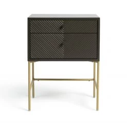 Best Price - Habitat Barcelona 2 Drawer Bedside Table Charcoal Furniture -Furniture Tables store online unnamed file 1145