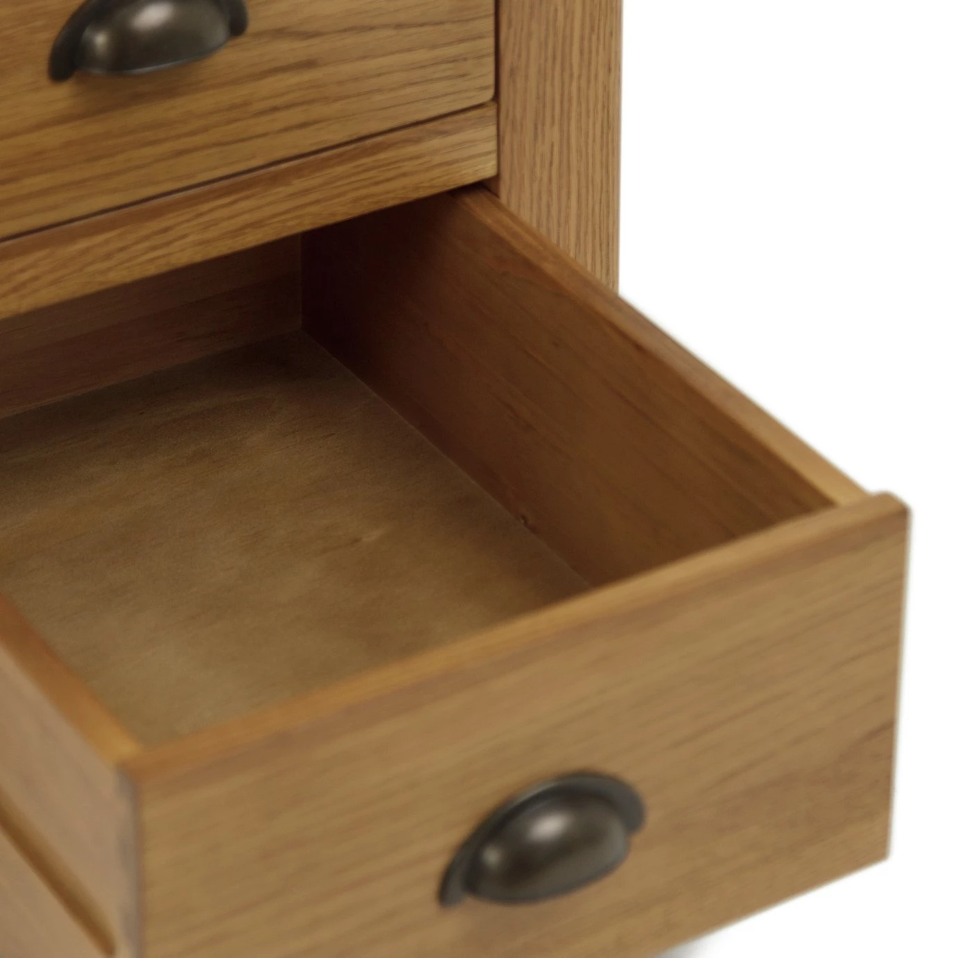 Shipping Included - Habitat Kent 3 Drawer Bedside Table Oak & Oak Veneer Bedside Tables 5 Shipping Included - Habitat Kent 3 Drawer Bedside Table Oak & Oak Veneer Bedside Tables - Image 5