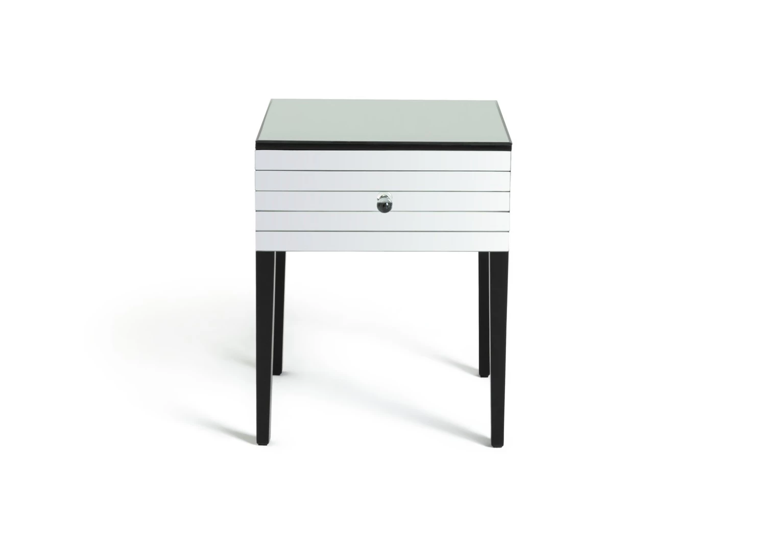 On Sale - Habitat Hepburn Mirror 1 Drawer Bedside Table Black Bedside Tables 3 On Sale - Habitat Hepburn Mirror 1 Drawer Bedside Table Black Bedside Tables - Image 3