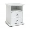 Best Price - Habitat Heathland 2 Drawer Bedside Table White Furniture