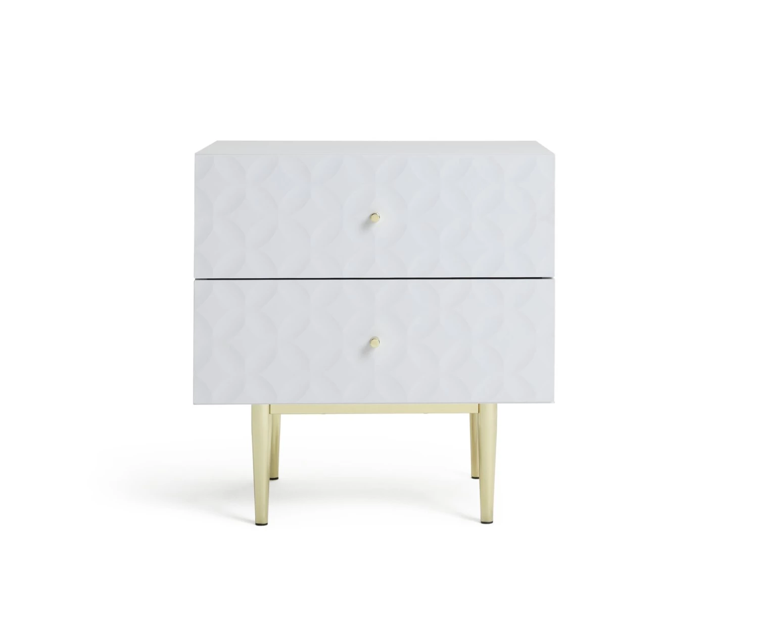 On Sale - Habitat Sienna 2 Drawer Bedside Table White Bedside Tables 4 On Sale - Habitat Sienna 2 Drawer Bedside Table White Bedside Tables - Image 4