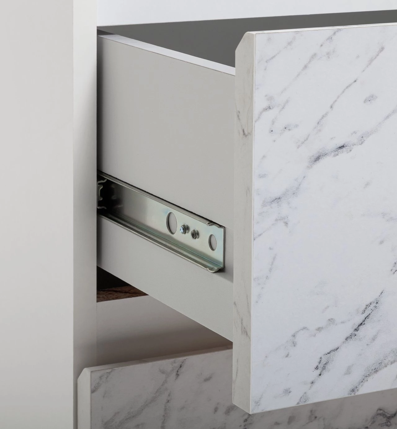 Free Shipping - Habitat Jenson 2 Drawer Marble Bedside Table White Furniture 5 Free Shipping - Habitat Jenson 2 Drawer Marble Bedside Table White Furniture - Image 5