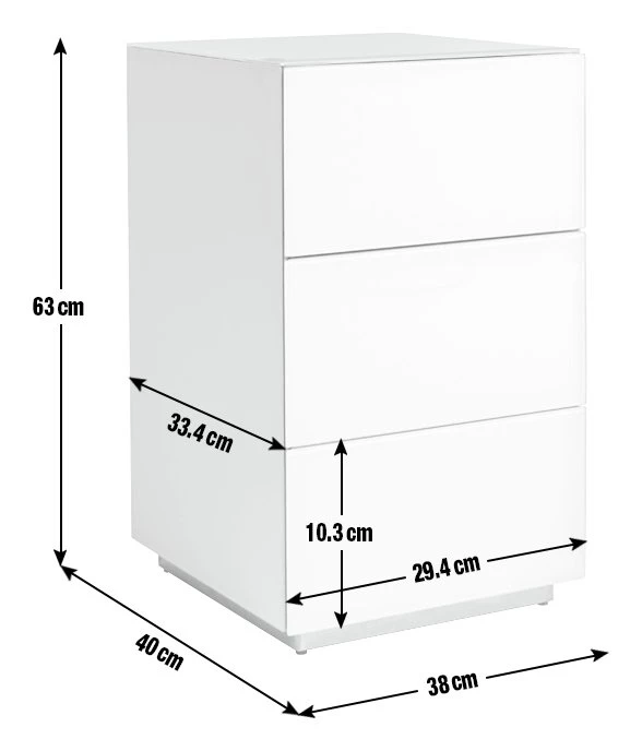 On Sale - Habitat Mayfair 3 Drawer Bedside Table White Glass Furniture 7 On Sale - Habitat Mayfair 3 Drawer Bedside Table White Glass Furniture - Image 7