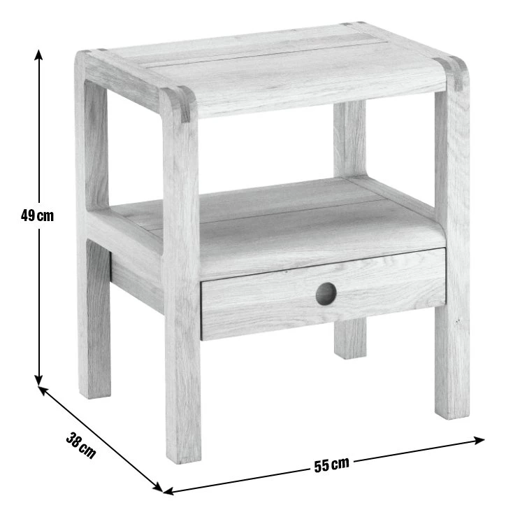On Sale - Habitat Radius 1 Drawer Oak Bedside Chest Furniture 3 On Sale - Habitat Radius 1 Drawer Oak Bedside Chest Furniture - Image 3