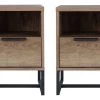 Shipping Included - Habitat Nomad 2 Bedside Tables Set Oak Effect Furniture