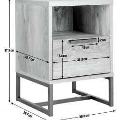 Best Price - Habitat Nomad 1 Drawer Bedside Table Oak Effect Furniture -Furniture Tables store online unnamed file 1428