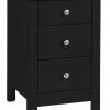 Shipping Included - Habitat Osaka 3 Drawer Bedside Table Black Bedside Tables