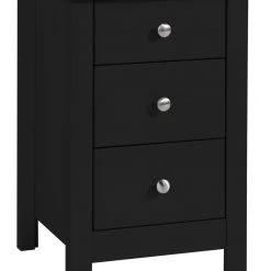 Shipping Included - Habitat Osaka 3 Drawer Bedside Table Black Bedside Tables