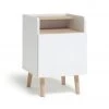 Flash Sale - Habitat Skandi 1 Drawer Bedside Table White Two Tone Furniture