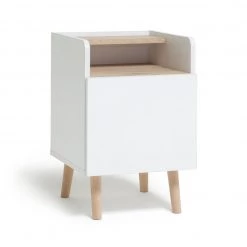 Flash Sale - Habitat Skandi 1 Drawer Bedside Table White Two Tone Furniture