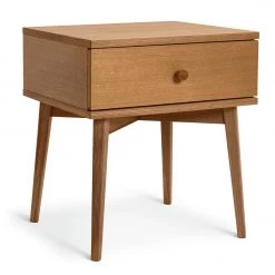 Best Price - Habitat Kirk 1 Drawer Bedside Table Walnut Furniture
