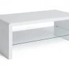 Flash Sale - Habitat Sleigh 1 Shelf Coffee Table White Gloss Furniture