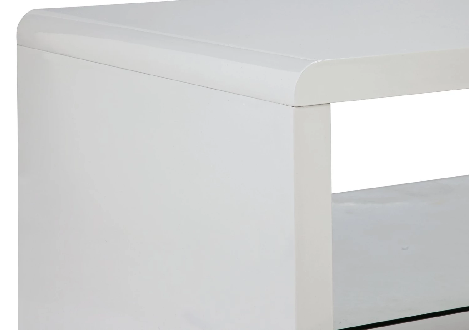Flash Sale - Habitat Sleigh 1 Shelf Coffee Table White Gloss Furniture 5 Flash Sale - Habitat Sleigh 1 Shelf Coffee Table White Gloss Furniture - Image 5