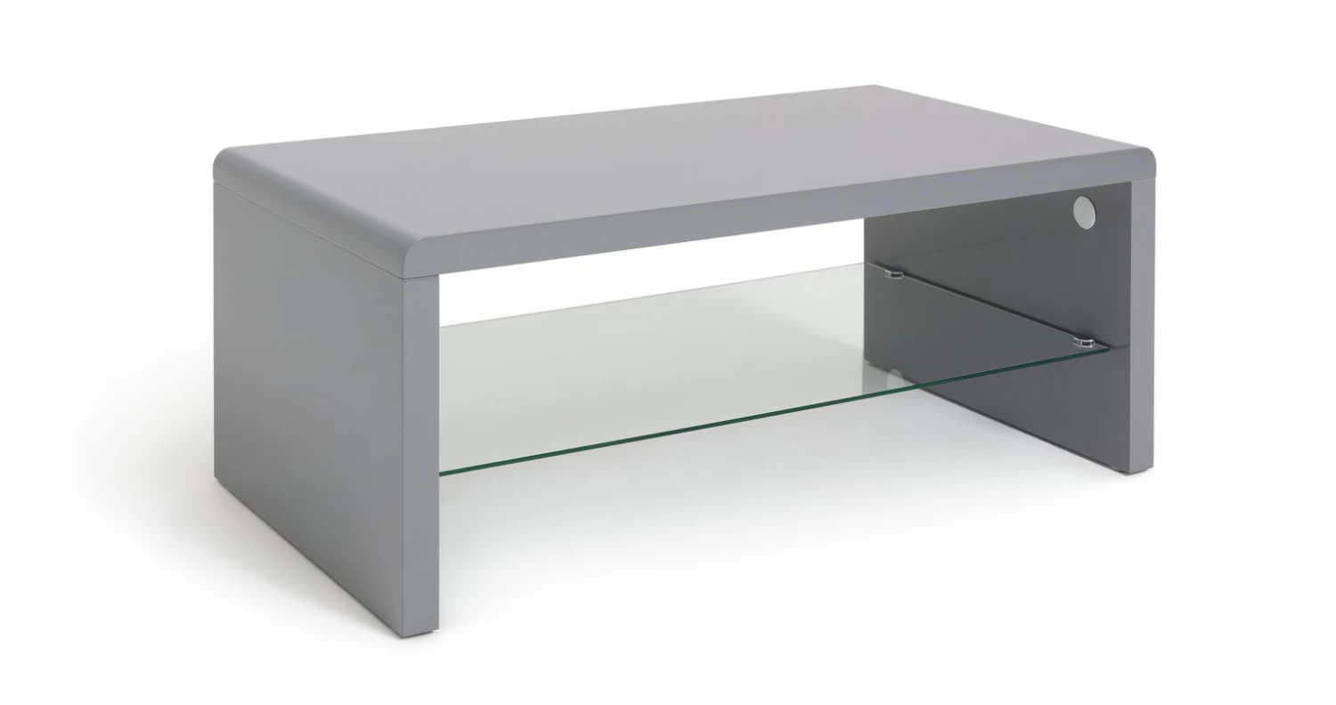 Flash Sale - Habitat Sleigh 1 Shelf Coffee Table White Gloss Furniture 7 Flash Sale - Habitat Sleigh 1 Shelf Coffee Table White Gloss Furniture - Image 7
