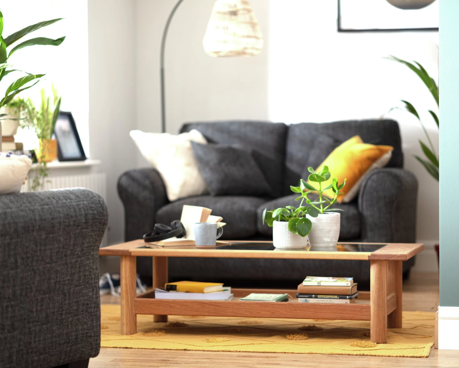 Shipping Included - Habitat Oak And Glass Coffee Table Natural Coffee Tables 2 Shipping Included - Habitat Oak And Glass Coffee Table Natural Coffee Tables - Image 2