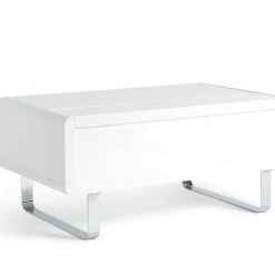 The Surprise Price - Habitat Sleigh Gloss Gas Lift Coffee Table White Furniture