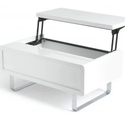 The Surprise Price - Habitat Sleigh Gloss Gas Lift Coffee Table White Furniture -Furniture Tables store online unnamed file 301