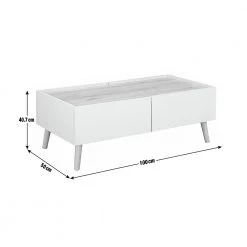 The Surprise Price - Habitat Skandi 2 Drawer Coffee Table White Two Tone Coffee Tables -Furniture Tables store online unnamed file 323