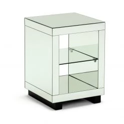 Shipping Included - Habitat Sylvie Side Table Mirrored Furniture