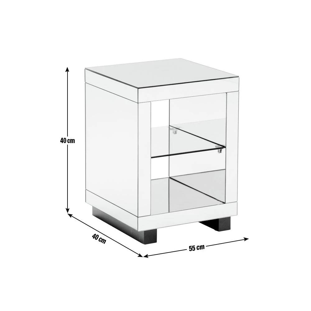 Shipping Included - Habitat Sylvie Side Table Mirrored Furniture 5 Shipping Included - Habitat Sylvie Side Table Mirrored Furniture - Image 5