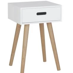 Flash Sale - Habitat Cato 1 Drawer Side Table White Side Tables