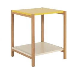 Free Shipping - Habitat Jive Side Table Oak & Yellow Furniture