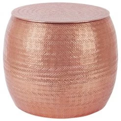 Flash Sale - Habitat Sona Storage Side Table Rose Gold Side Tables