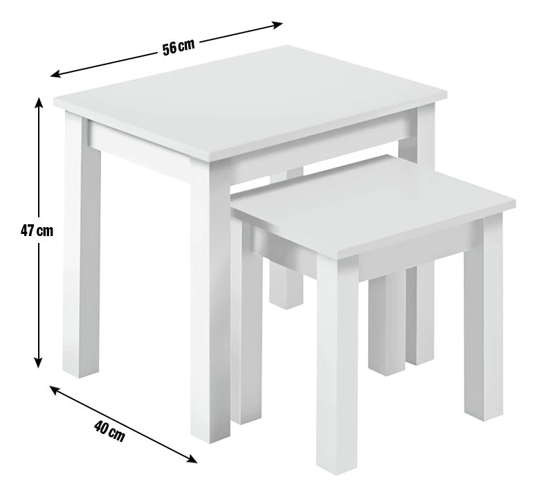 On Sale - Habitat Nest Of 2 Tables White Nest Of Tables 7 On Sale - Habitat Nest Of 2 Tables White Nest Of Tables - Image 7