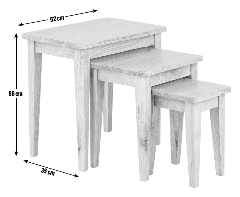 The Surprise Price - Habitat Nest Of 3 Tables Solid Oak Nest Of Tables 7 The Surprise Price - Habitat Nest Of 3 Tables Solid Oak Nest Of Tables - Image 7