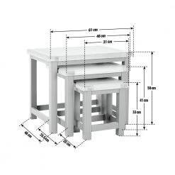 Shipping Included - Habitat Kent Nest Of 3 Tables Oak Furniture -Furniture Tables store online unnamed file 669