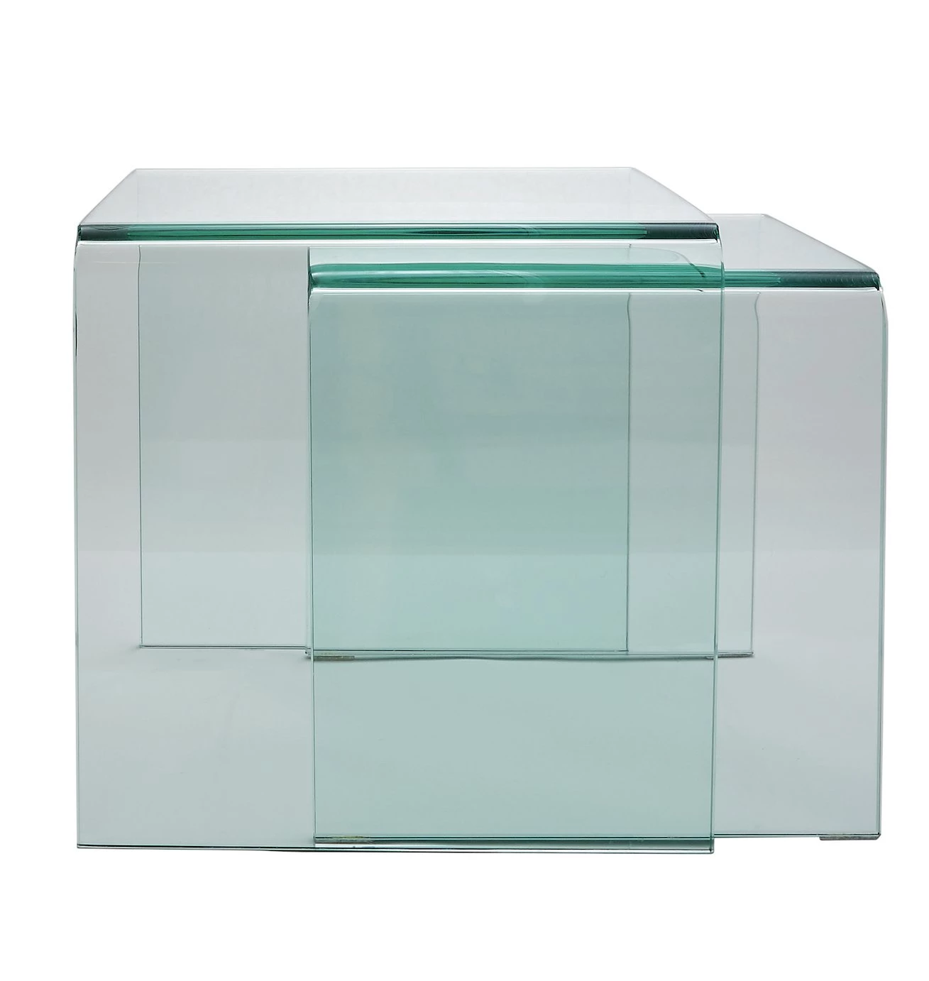 Discount - Habitat Gala Set Of 2 Glass Nested Tables Nest Of Tables 4 Discount - Habitat Gala Set Of 2 Glass Nested Tables Nest Of Tables - Image 4