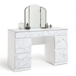 On Sale - Habitat Jenson 6 Drawers Marble Dressing Table White Dressing Tables -Furniture Tables store online unnamed file 844