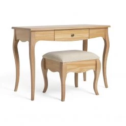 The Surprise Price - Habitat Margot 1 Drawer Dressing Table & Stool Oak Furniture
