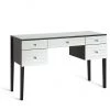 Free Shipping - Habitat Hepburn Mirror 5 Drawer Dressing Table Black Furniture