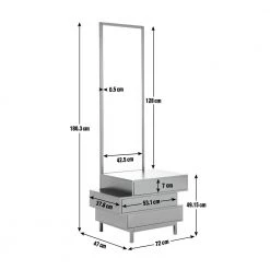 On Sale - Habitat Greenwich 3 Drawer Storage Dresser With MirrorBlack Dressing Tables -Furniture Tables store online unnamed file 935