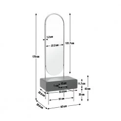 Free Shipping - Habitat Wilderness 1 Drawer Storage Dresser With MirrorBlue Dressing Tables -Furniture Tables store online unnamed file 955