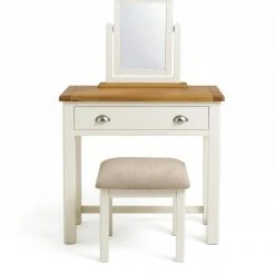 Flash Sale - Habitat Kent Dressing Table, Stool Mirror Cream/Oak Dressing Tables -Furniture Tables store online unnamed file 958