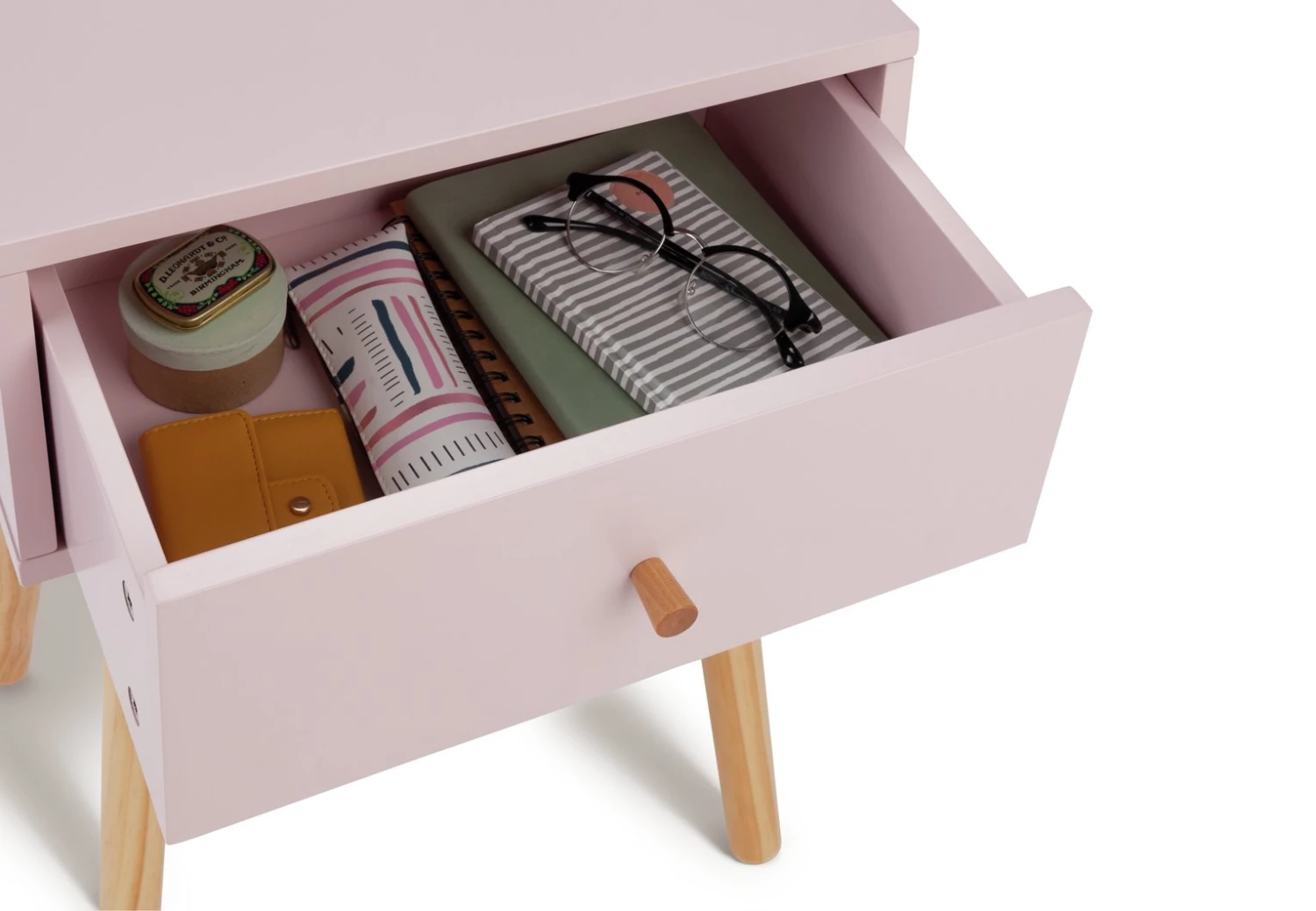 The Surprise Price - Habitat Otto 1 Drawer Bedside Table Pink Bedside Tables 3 The Surprise Price - Habitat Otto 1 Drawer Bedside Table Pink Bedside Tables - Image 3